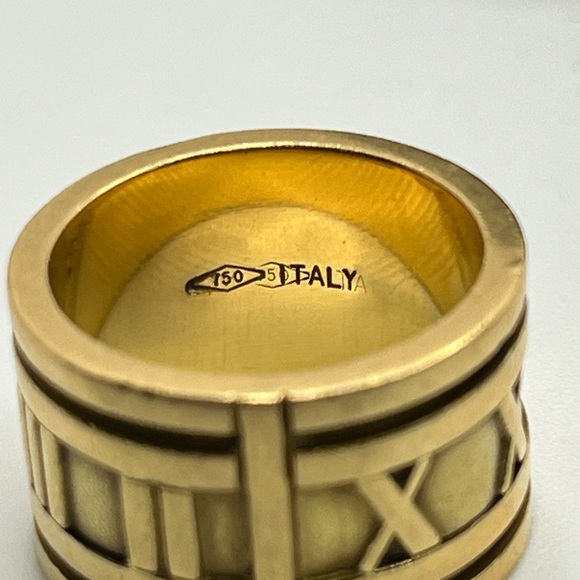 Tiffany & Co. 1995 18K Yellow Gold Atlas Unisex Ring - Picture 6 of 8